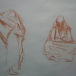 Another exercise developed in our Life Drawing for Animation sessions is the use of the 'body bag'. This exercise works on the Flour Sack principle and helps understanding of how to animate a non human subject and create expression and emotion in both animation and illustration when working with normally inanimate type objects. Drawing of Clare in bag by Beata Lukaslewicz, animator.
